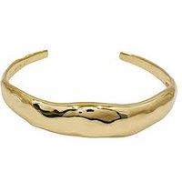 The Edit Hs Edit Molten 18Ct Yellow Gold Plated Moulded Chunky Bangle