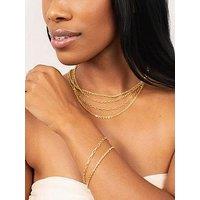 Kleora Iris Modern Electrum 7.25" Diamond Cut Oval Rolo Link Chain Bracelet