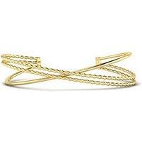 Kleora Kleora Contorto Modern Electrum Rope & Polished Crossover Bangle