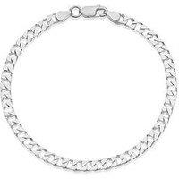 H. Samuel Men'S Sterling Silver Square Curb Bracelet 8.25''