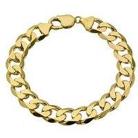 Ernest Jones 9Ct 8.5" Curb Chain Bracelet - Gold
