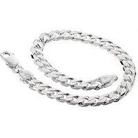 Ernest Jones Sterling Silver 8" Curb Chain Bracelet