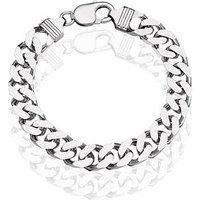 Ernest Jones Sterling Silver 7" Curb Chain Bracelet