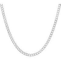 H. Samuel Sterling Men'S Flat Curb Chain 18" Necklace - Silver