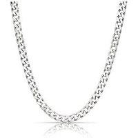 Ernest Jones Sterling Silver Square 20" Curb Chain Necklace