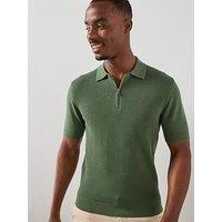 Mango Canario Short Sleeve Polo Shirt - Green