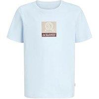 Jack & Jones Junior Boys Graphic Short Sleeve Tshirt - Light Blue