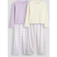 The Very Collection 2 Pack Girls Check Bottom Pyjama (3 - 16 Years)