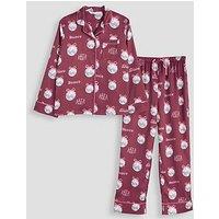 The Very Collection Girls Disco Ball Satin-Look Button-Through Pyjamas