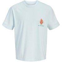 Jack & Jones Junior Boys Cartoon Graphic Short Sleeve Tshirt - Light Blue