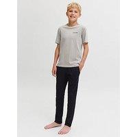 Jack & Jones Junior Boys Everest Short Sleeve Tshirt & Pants Pyjamas - Black