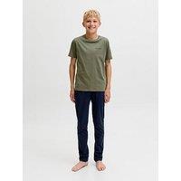 Jack & Jones Junior Boys Everest Short Sleeve Tshirt & Pants Pyjamas - Navy