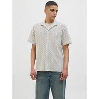 Jack & Jones Summer Luke Texture Resort Shirt - Light Blue