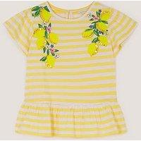 Monsoon Girls Amalfi Lemon Sequin Tshirt - Yellow