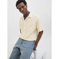 Jack & Jones Tavira Textured Short Sleeve Shirt - Cream