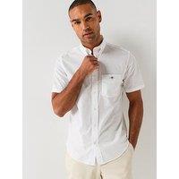 Gant Regular Fit Classic Poplin Short Sleeve Shirt - White