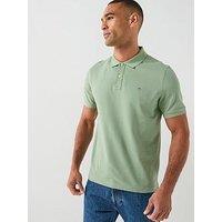 Gant Regular Fit Shield Short Sleeve Pique Polo Shirt - Light Green