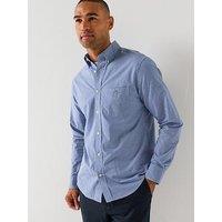 Gant Regular Fit Classic Poplin Gingham Long Sleeve Shirt - Blue