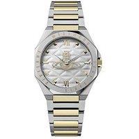 Vivienne Westwood The Aldgate Ladies Quartz Watch Silver/White Dial , Two Tone Stainless Steel Case And Bracelet