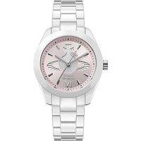 Vivienne Westwood Fenchurch Ceramica Ladies Quartz Watch Light Pink Dial White Ceramic Case And Bracelet