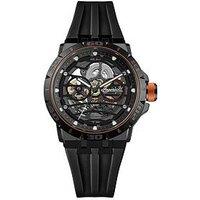 Ingersoll 1892 The Rigger Automatic Mens Watch With Black Dial And Black Pu Strap - I17902