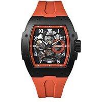 Ingersoll 1892 The Play Automatic Mens Watch With Black Dial And Orange Pu Strap - I15304