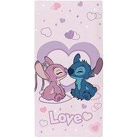 Disney Stitch & Angel Love Beach Towel 70X140Cm