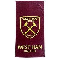 West Ham United West Ham Claret-Gold Jacquard Towel 75X150Cm 100% Cotton