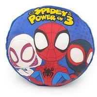 Disney Spidey & Friends Power Of 3 Velboa Round Cushion