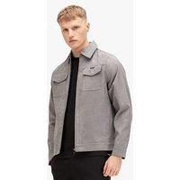 Luke 1977 Dax Faux Suede Jacket - Dark Grey
