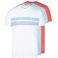 Luke 1977 Johnys Regular Fit Crew T-Shirts 3 Pack - Light Blue