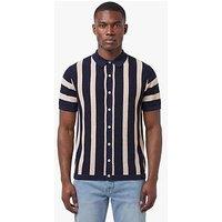 Luke 1977 Deck Knitted Short Sleeve Polo Shirt - Navy