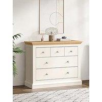 The Very Collection Hanna 3 & + 2 Drawer Chest - Grey, Cream