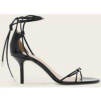 Allsaints Ali Leather Stilletto Sandals - Black