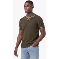 Luke 1977 Krakatoa Open Neck Polo Shirt - Khaki