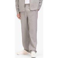 Luke 1977 Boas Smart Woven Uncuffed Trousers - Grey