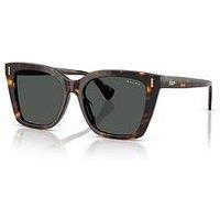 Ralph Square Oversized Sunglasses - 0Ra5349U - Dark Havana Brown