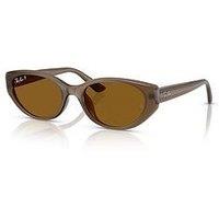 Ray-Ban Shallow Cat Eye Sunglasses With Tinted Lens - 0Rb4457D - Brown