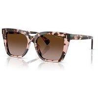 Ralph 0Ra5349U Square Sunglasses- Contrast Havana Brown