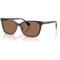 Ralph 0Ra5349U Square Thin Frame Sunglasses - Brown