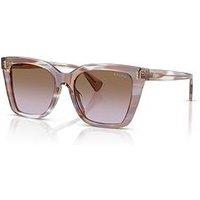 Ralph 0Ra5348U Square Thick Frame Sunglasses - Translucent Print
