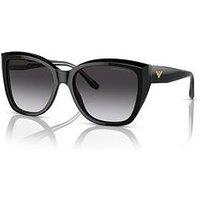 Emporio Armani Classic Square Sunglasses - Black