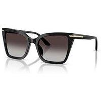 Emporio Armani Classic Square Sunglasses- Black