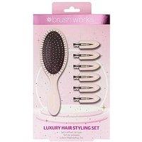 Brushworks Luxury Hair Styling Set (Pink)