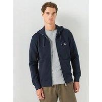 Ps Paul Smith Regular Fit Zebra Zip Hoodie - Blue