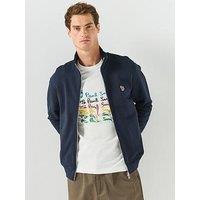 Ps Paul Smith Zebra Regualr Fit Zip Knitted Jumper - Blue