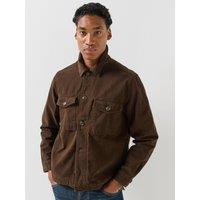 Ps Paul Smith Mens Military Cotton Pocket Overshirt Jacket - Brown