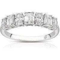 Harriet Harriet 14Ct White Gold Oval & Radiant Cut Eternity 1.30Ct Lab Grown Diamond Ring