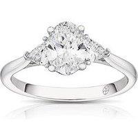 Harriet Harriet Platinum Oval Trilogy 1.25Ct Lab Grown Diamond Ring