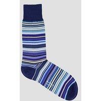 Ps Paul Smith Single Signature Stripe Crew Socks - Blue